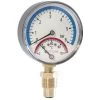 80mm 1,6bar 120C Thermo Pressure Gauge 1/2 Inch Side Entry Thermomanometer