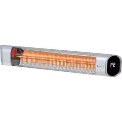 Blumfeldt Dark Wave Stand Infrared Radiant Heater 2000 W Gold-Coated Carbon Tube IP65 Aluminium