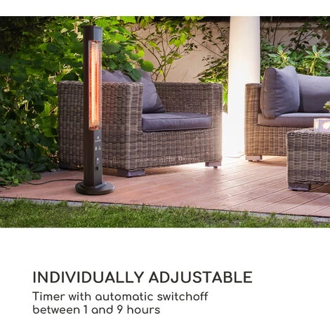 Blumfeldt Heat Guru Plus In & Out Radiant Heater 1200W 3 Heat Settings Black - Image 2