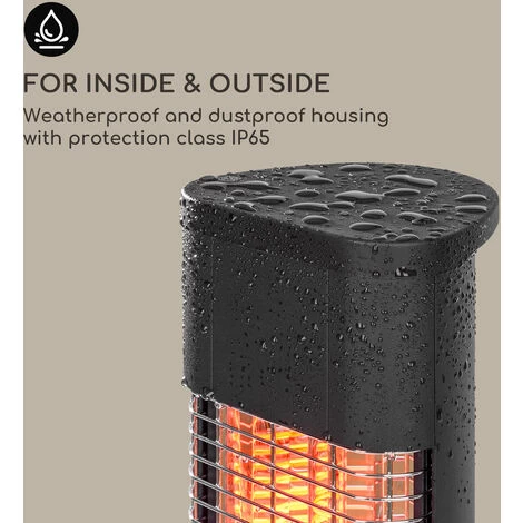 Blumfeldt Heat Guru Plus In & Out Radiant Heater 1200W 3 Heat Settings Black - Image 4