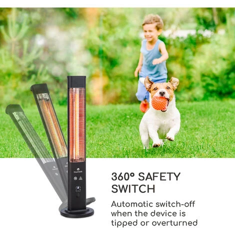 Blumfeldt Heat Guru Plus In & Out Radiant Heater 1200W 3 Heat Settings Black - Image 5