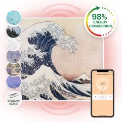 Klarstein Wonderwall Air Art Smart Infrared Heater 60x60cm 350W Waves