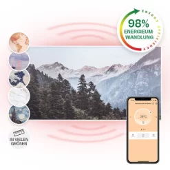 Klarstein Wonderwall Air Art Smart Infrared Heater 120x60cm 700W App Mountains
