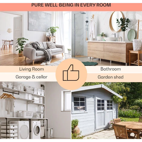 Klarstein Wonderwall Earth, Infrared Heater, 80x60cm, 550W, Wall Mounting, White - Image 5