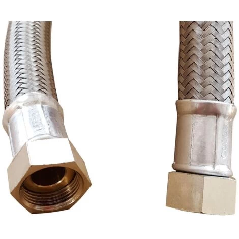 Flexi Flexible Pump Connector Water Hose Pipe Connection Female 3/4 X 3/4 60cm