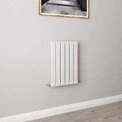 Flat Panel Radiator Designer RADs Central Heating Horizontal 600x408mm Single Grey White