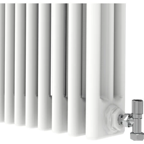Traditional Radiator Central Heating Rads Cast Iron Style 3 Column Vertical 1800x560mm Grey White - Image 3