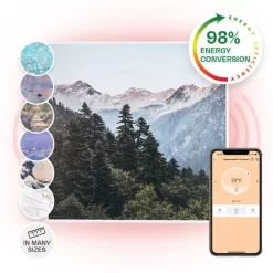 Klarstein Wonderwall Air Art Smart Infrared Heater 60x60cm 350W Mountains