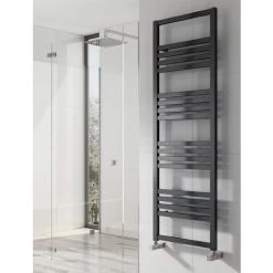 Reina Bolca Designer Heated Towel Rail 870mm H X 485mm W - Satin Black