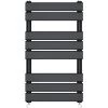 Bathroom Flat Panel Heated Towel Rail Radiator Central Heating 800x450mm Black
