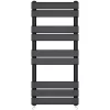 Bathroom Flat Panel Heated Towel Rail Radiator Central Heating 1000x450mm Black