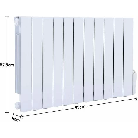 Livingandhome 1800W Electric Oil Filled Radiator Heater With LED 24 Hour Timer - Image 5