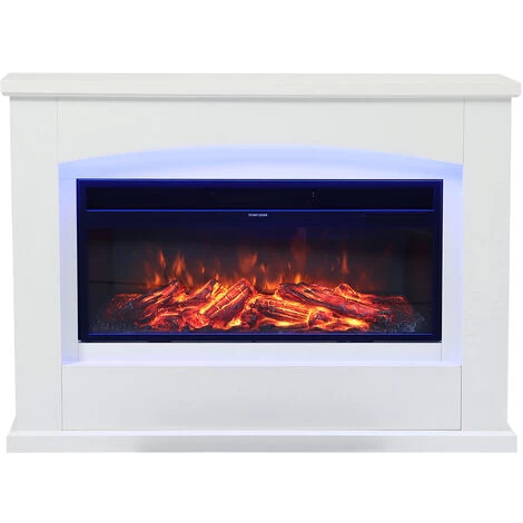 Livingandhome Electric Fireplace Insert Wall Mounted Freestanding Heater With LED Surround - Image 4