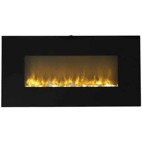 Livingandhome 37 Inch LED Electric Wall Mounted Fireplace 3 Flame Colours - Image 3