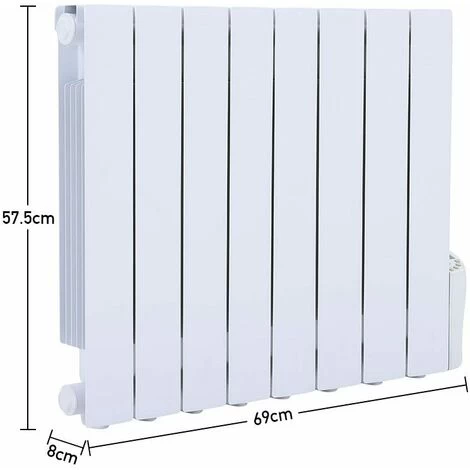 Livingandhome 1200W Electric Oil Filled Radiator Heater With LED 24 Hour Timer - Image 5