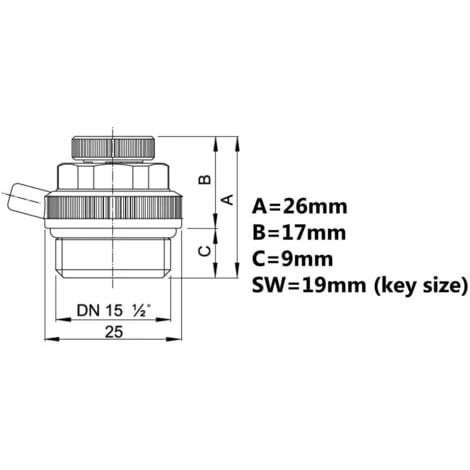 1/2 BSP Automatic Air Vent Auto Cut-off Self Bleeding Radiator Valve - Image 2