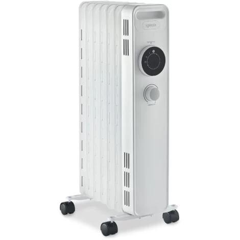 Igenix Oil Filled Radiator, 1.5kW/1500W, Overheat Protection, White - IG2615 - Image 5