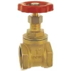 3/4 Inch BSP Strong Brass Sluice Gate Valve Water Stop With Red Head Handle