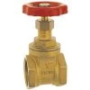 6/4 Inch BSP Strong Brass Sluice Gate Valve Water Stop With Red Head Handle