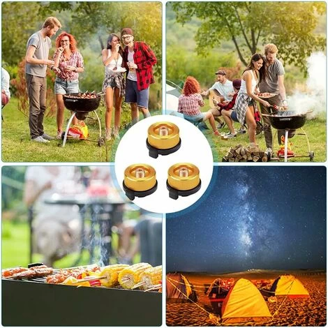 3PCS Gas Cylinder Adapter, Gas Converter Transfer Nozzle Connector For Stove Burner Camping Stove Butane Gas Cartridge Screw-in SOEKAVIA - Image 5