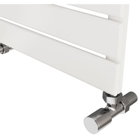 Primus Flat Tube White Designer Towel Rail 900mm H X 500mm W - Central Heating - Image 3