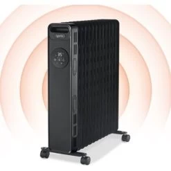 Igenix Digital Oil Filled Radiator, 2.5kW/2500W, Overheat Protection, Black - IG2626BL