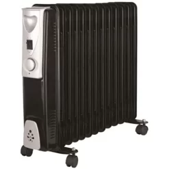 Radiator Heater 3000w 13 Fin Black Oil Filled Radiator With 3 Heat Settings Portable Energy Efficient Electric Heater Small Compact Floor Standing Room Heater With Adjustable Heat Control