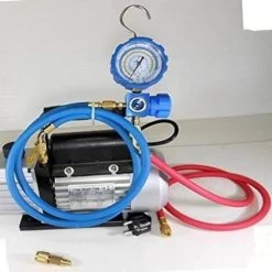 Vacuum Pump 42LT Manometro Hoses Gas R410A R407C R32 R134A