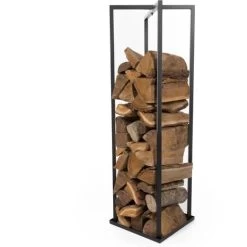 Log Holder 34x34x118cm Black Perel
