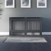 Radiator Cover Wall Cabinet Medium MDF Wood Anthracite Vertical Style 1520x815mm