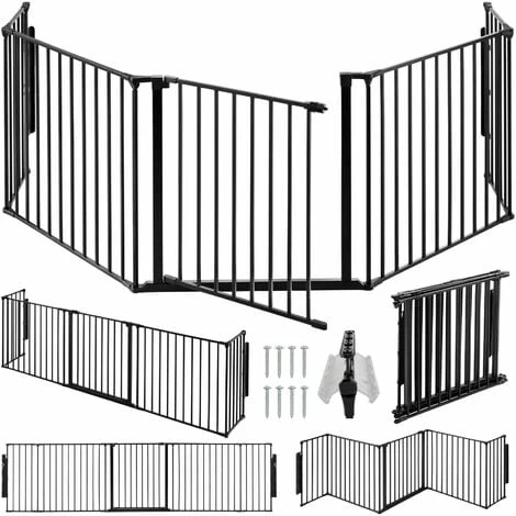 Safety Gate With 5 Elements - Fireplace Baby Gate - Stair Gate, Baby Safety Gate, Child Gate