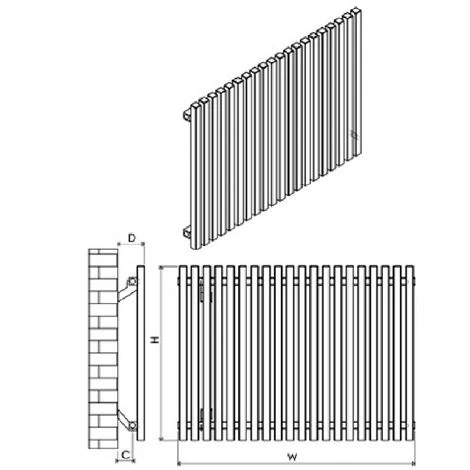 Carisa Sophia Aluminium Horizontal Designer Radiator 600mm H X 499mm W - Textured White - Image 3