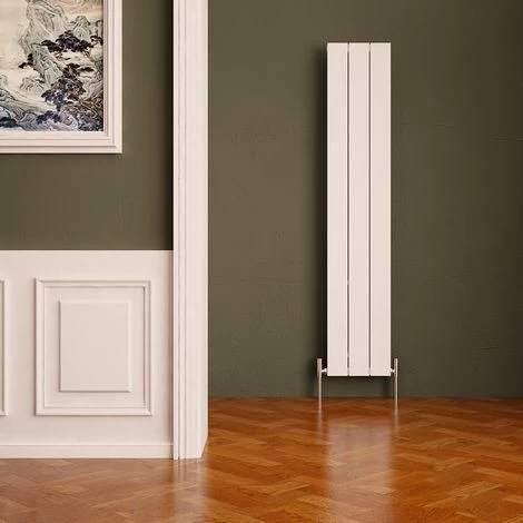 Carisa Nemo Aluminium Vertical Designer Radiator 1800mm H X 280mm W Single Panel - Textured White