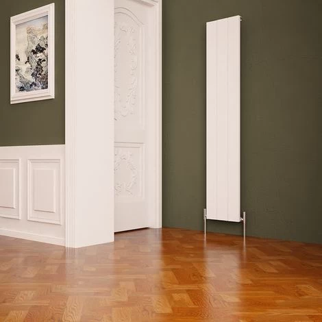 Carisa Nemo Aluminium Vertical Designer Radiator 1800mm H X 280mm W Single Panel - Textured White - Image 2