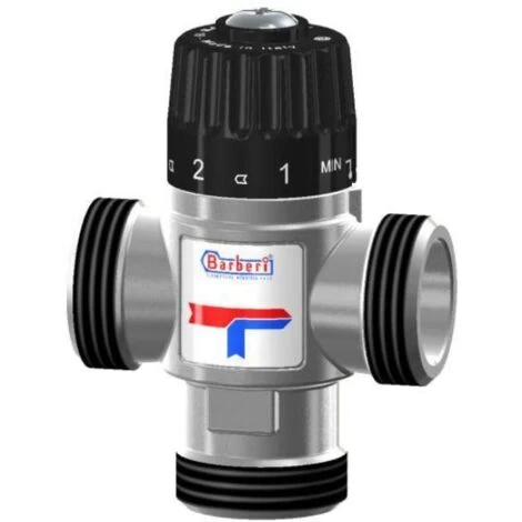 Thermostatic Mixing Valve Side Way Mixed Water 35-60C 1,6m3/h 3/4 Male BSP - Image 2