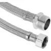 PrimeMatik - Flexible Metallic Stainless Steel Hose 1/2 Male To 3/8 Female Of 25 Cm