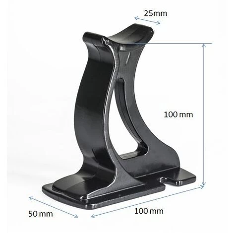 "Valdern" Pair Of BLACK Universal Traditional Column Radiator Support Feet - 100 Mm High - Image 2
