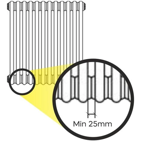 "Valdern" Pair Of BLACK Universal Traditional Column Radiator Support Feet - 100 Mm High - Image 3