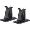 Pair Of Black Universal Column Radiator Support Feet White Cast Iron Tradiational - 65mm High