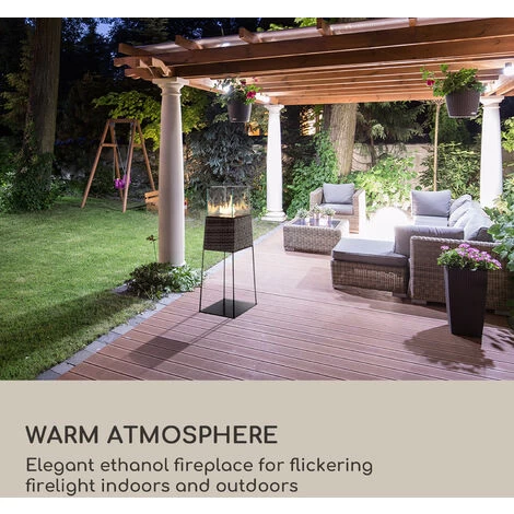 Blumfeldt Firetower Ethanol Fireplace Safety Burner 250 Ml / 1.5 H Extinguishing Aid Flame Guard - Image 2