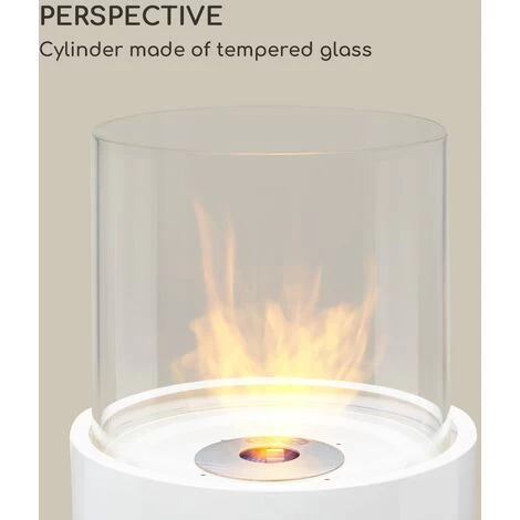 Blumfeldt Fiamme Tamburo Ethanol Fireplace Stainless Steel Burner 0.8 Litre 4-5 H Burning Time - Image 5