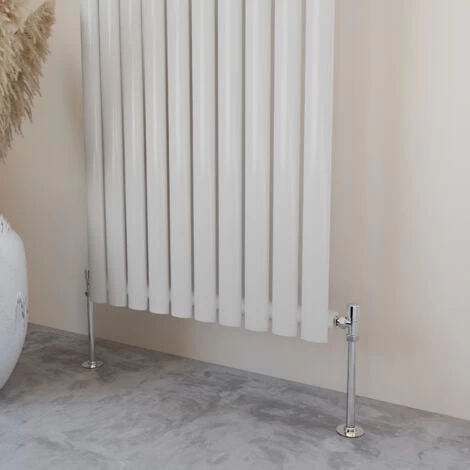 Horizontal Radiator Oval Column Designer Central Heating Rad 600x413mm Single White - Image 3
