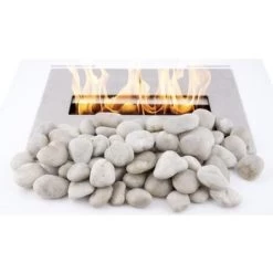 Ceramic Decoration For Fireplace -NATURAL PEBBLES Natural
