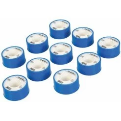 Silverline White PTFE Thread Seal Tape 10pk - 19mm X 12m
