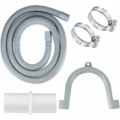 Washing Machine Drain Hose, Universal Drain Hose, 2M Dishwasher Extension Hose, Water Drain Hose, With Bracket And Hose Clamps