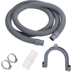 Washing Machine Drain Hose, Universal Drain Hose, 1M Dishwasher Extension Hose, Water Drain Hose, With Bracket And Hose Clamps