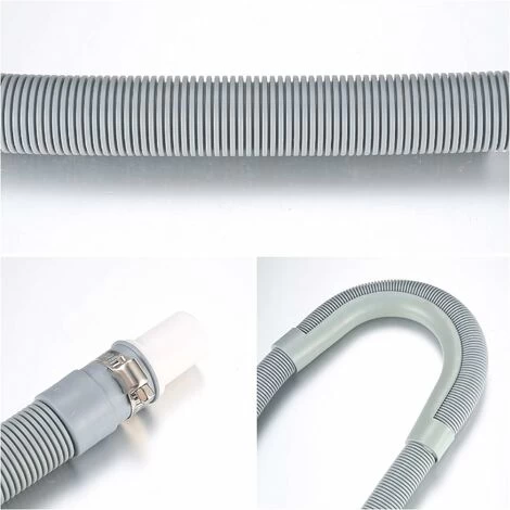 Washing Machine Drain Hose, Universal Drain Hose, 1M Dishwasher Extension Hose, Water Drain Hose, With Bracket And Hose Clamps - Image 3