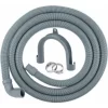 2.50m Drain Hose For Washing Machines And Dishwashers, Including Bracket And Hose Clamps, Elbow