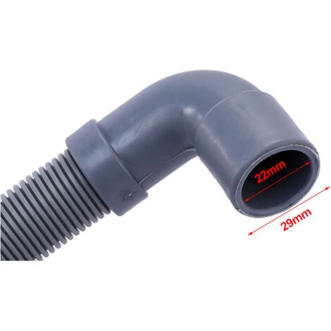 2.50m Drain Hose For Washing Machines And Dishwashers, Including Bracket And Hose Clamps, Elbow - Image 2