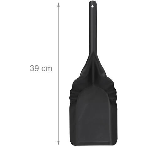 Relaxdays Ash Bucket With Lid And Shovel, Steel, Charcoal Bin With Handle, 19 L, Fireplace & BBQ Set, Black - Image 5